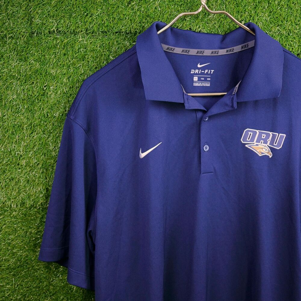 Nike Dri-FIT Oral Roberts University Polo Navy - Men's Size XXL